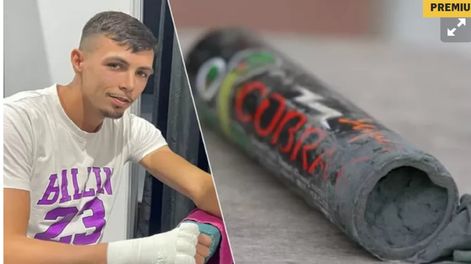 Los Andes | Fabio Schiafino, jugador del KSCT Menen de Bélgica, sufrió un tremendo accidente mientras festejaba con los fanáticos de su equipo. / Gentileza.