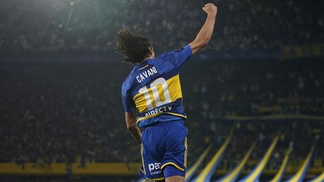 Festejo de Cavani tras el gol que abrió el partido ante Vélez / Gentileza.