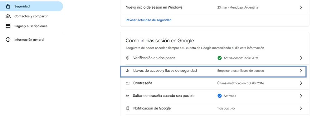 Chau contraseña tradicional: cómo activar la passkey en cuentas de Google
