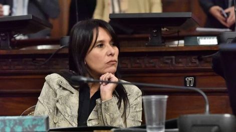 La senadora provincial Mercedes Derrache. Twitter