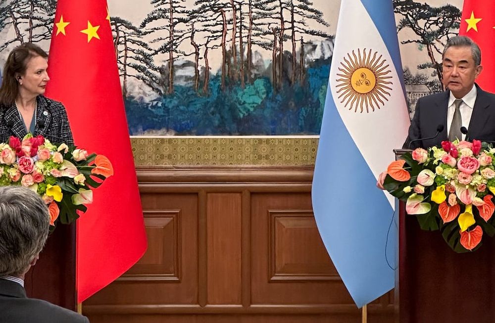 Cancilleres. Diana Mondino y su encuentro con su par de China, Wang Yi.