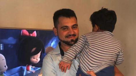 Matías Devicenzi y su hijo Santino - Foto La Gaceta