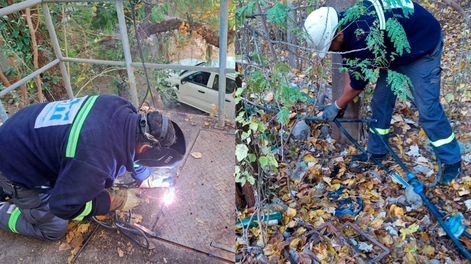 Cortaron 12 conexiones clandestinas tras la denuncia de Aysam por la vandalización de un acueducto.