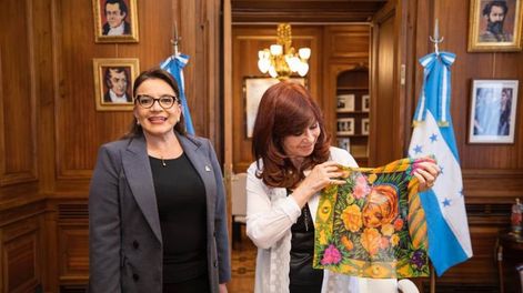 Los Andes | Cristina Kirchner se reunió con la presidenta de Honduras, Xiomara Castro, en el Senado (Foto: Prensa CFK)