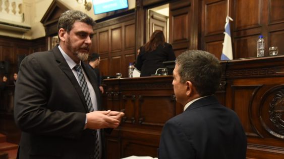 El presidente provisional del Senado, Martín Kerchner (UCR), y el senador alvearense Walther Marcolini (UCR).&nbsp;