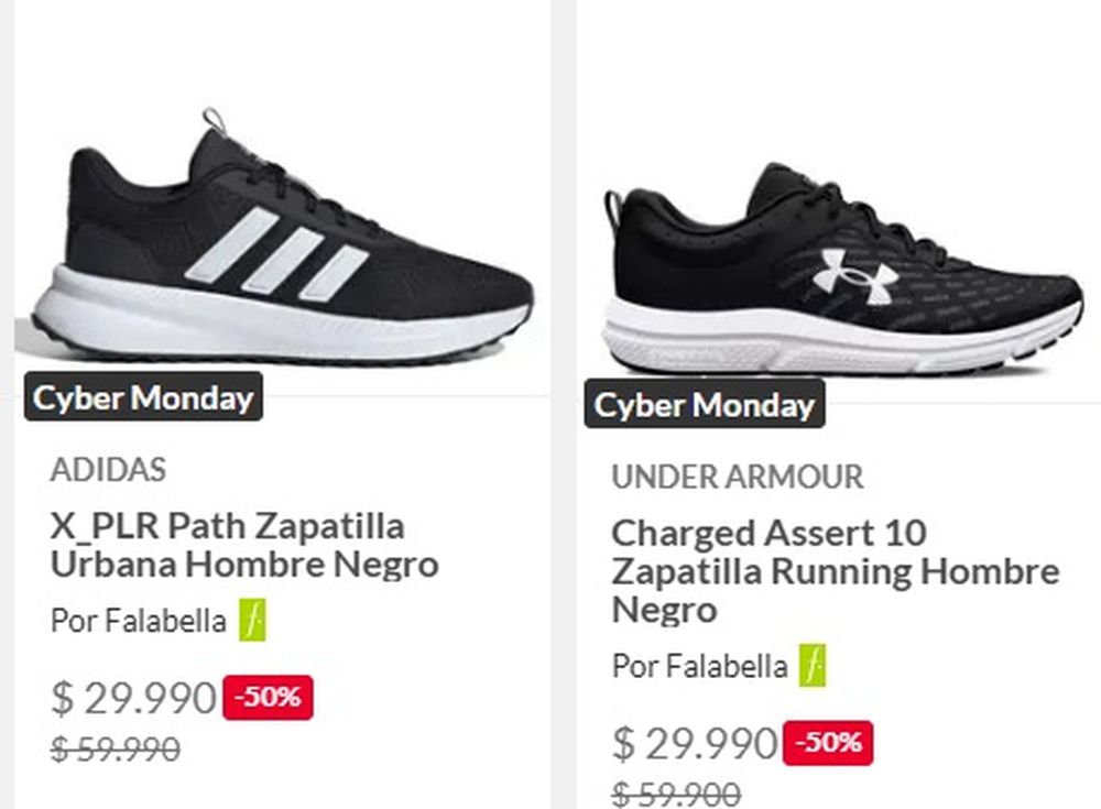 Zapatillas en CyberMonday 2025 de Falabella Chile