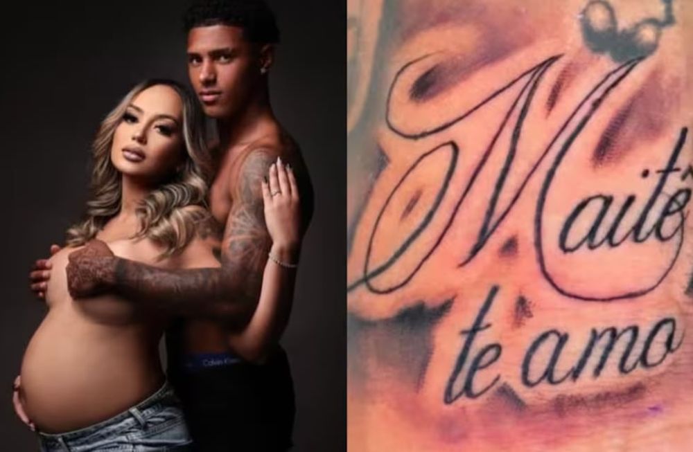 Vinícius Tobias anunció que sería padre, se tatuó el nombre del bebé y descubrió que no era suyo. Foto: Instagram