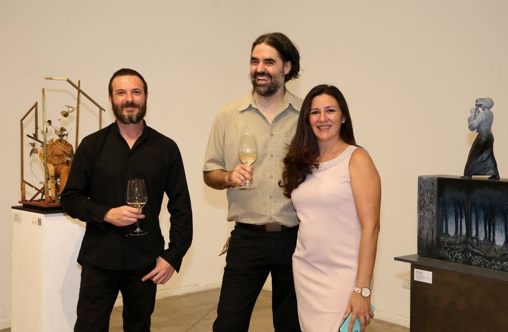 Iván Delhez, Fernando Rosas y Victoria Acosta.