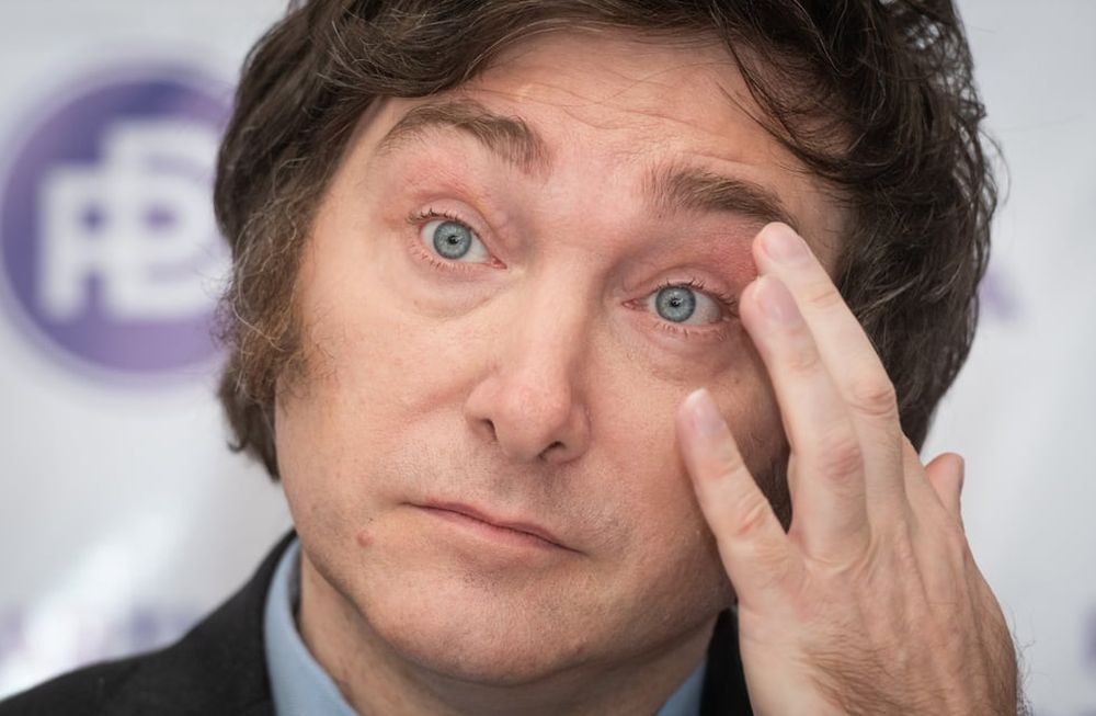 El diputado nacional Javier Milei estuvo el mes pasado en Mendoza  y se reunió en la sede del Partido Demócrata para hablar sobre la inflación y su campaña de “dolarización”.Foto: Ignacio Blanco / Los Andes