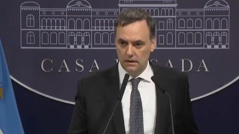 El vocero presidencial Manuel Adorni en conferencia de prensa (Captura de video)