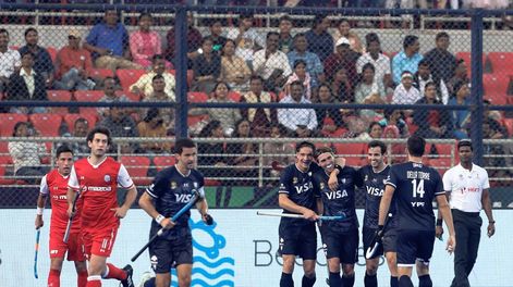 La Selección Argentina goleó a Chile 8-0 en el Mundial de hockey sobre césped.