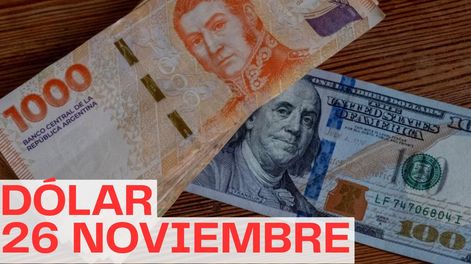 Está confirmado el precio que tendrá el dólar cuando abran los bancos este miércoles 26 de noviembre