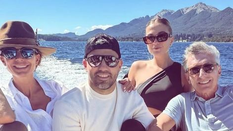 Mauricio Macri y Kun Agüero vacaciones Villa La Angostura