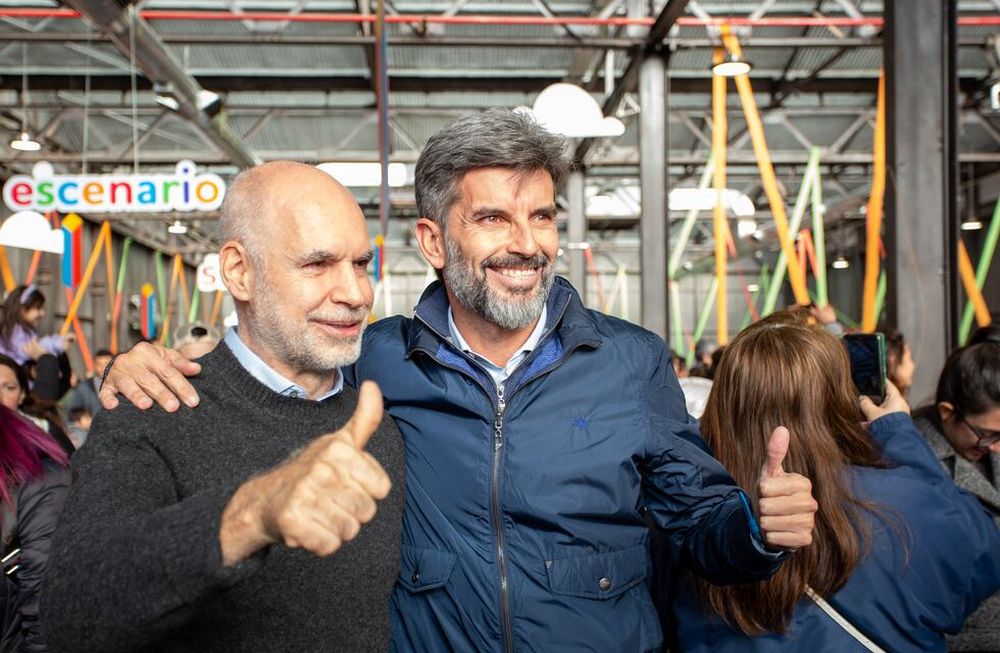 Ulpiano Suarez visitó la Ciudad de los Chicos en la Nave y las diferentes propuestas junto a Horacio Rodríguez Larreta, Jefe de Gobierno porteño, y a Alfredo Cornejo, senador nacional. Foto: Prensa Ciudad de Mendoza