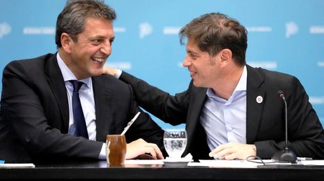 Sergio Massa junto a Axel Kicillof, gobernador de Buenos Aires.