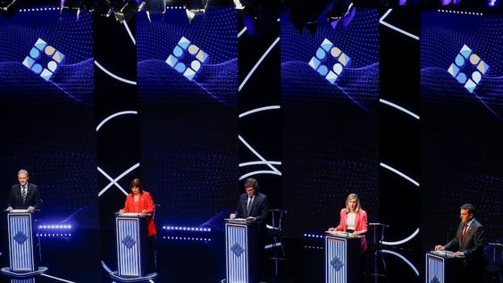 Los cinco candidatos presidenciales que los argentinos deberán votar el domingo 22 de octubre. Foto: Corresponsalía Los cinco candidatos presidenciales que los argentinos deberán votar el domingo 22 de octubre. Foto: Corresponsalía
