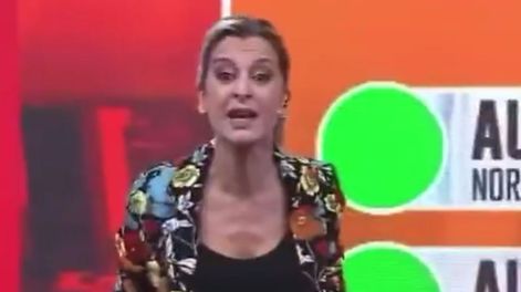 Mariela Fernández furiosa al aire de Crónica.&nbsp;