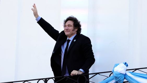 El presidente argentino Javier Milei. (AP Foto/Nicolás Aguilera)