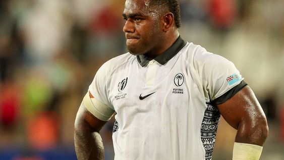 El pilar de la Selección de Fiji, Josua Tuisova, quien recibió la triste noticia de la muerte de su hijo de 7 años, en pleno Mundial de Francia 2023.