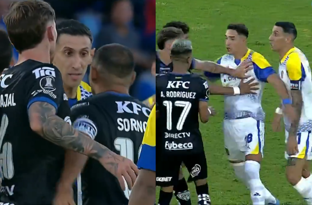 Empujones, pelea e insultos: el tenso momento entre Angel Di María y Júnior Sornoza