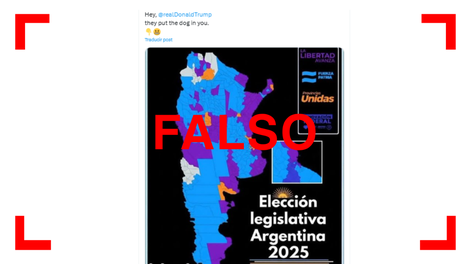 No, este mapa viral no muestra el resultado de las elecciones 2025 por departamento: está manipulado