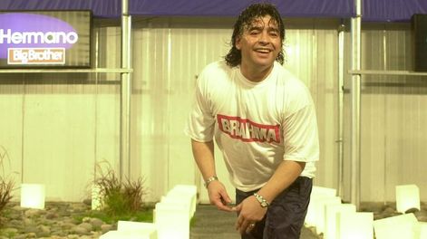 Los Andes | El día que Maradona entró a la casa de Gran Hermano en 2001.