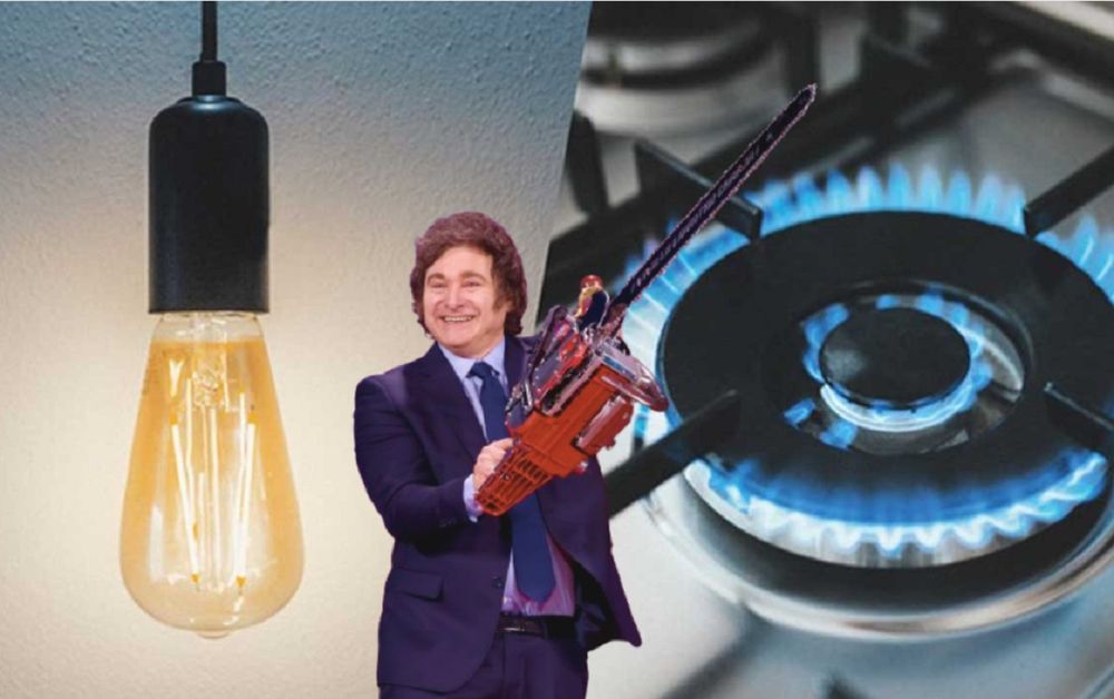 Javier Milei y la motosierra. Ahora fue el turno del gas.