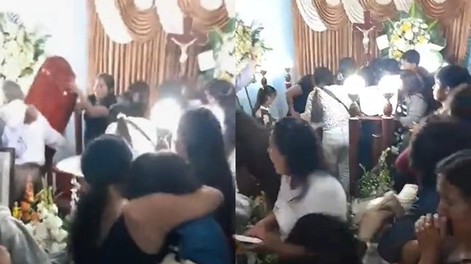 Perú: se viralizó un video de un hombre resucitando durante su velorio.