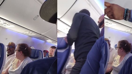 ¿Estoy gritando? El bebé también ¿Te parece que ese niño pagó extra por estos asientos?”, gritó el hombre a un azafato. Foto: Captura video.