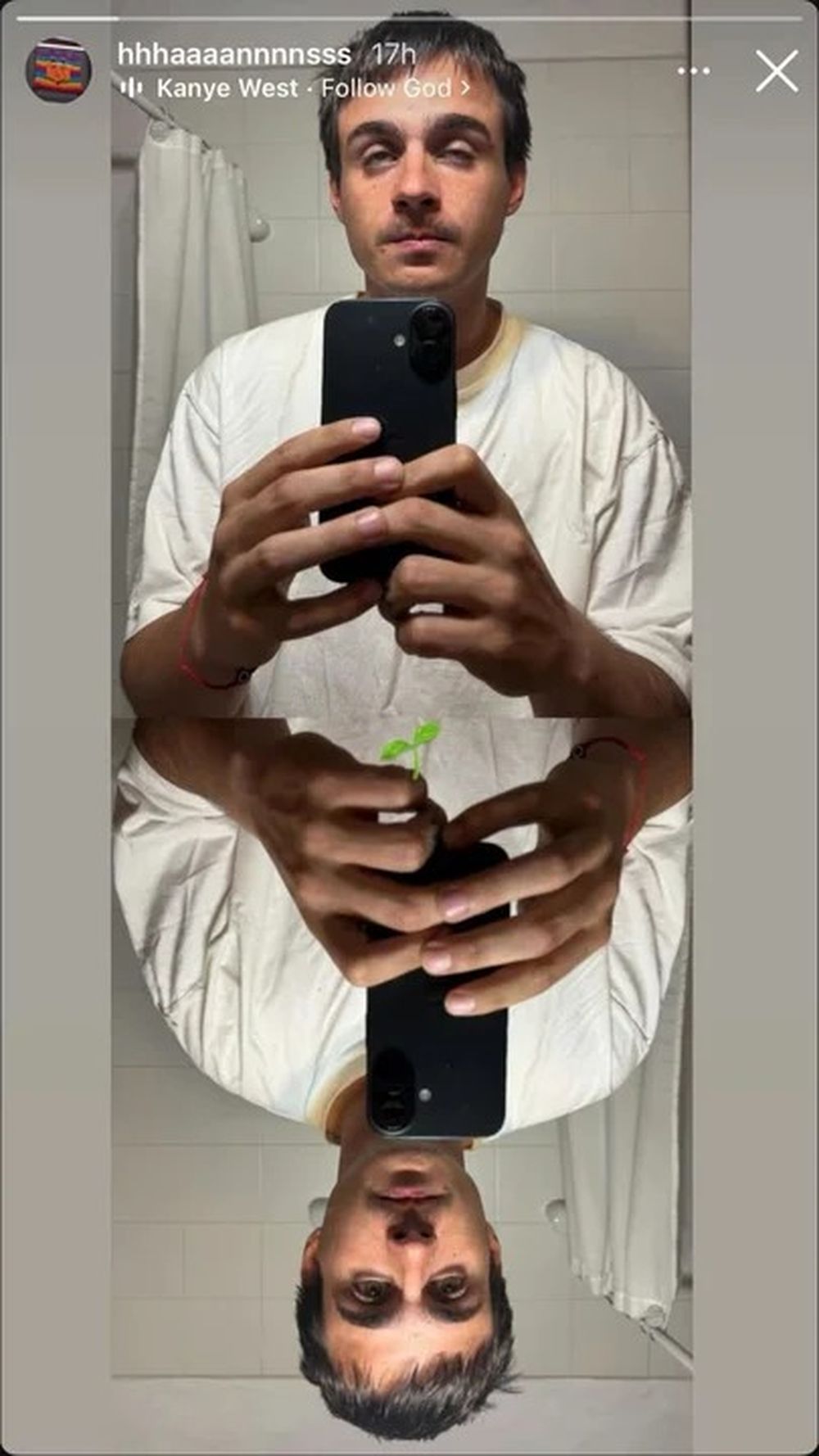 El posteo de Hans Petersen, hijo del reconocido chef Christian que se encuentra en terapia intensiva tras descompensarse en una excursión en la Patagonia. La foto fue musicalizada con la canción 'Follow God' (Sigue a Dios), de Kanye West.