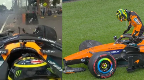 Oscar Piastri chocó antes de largar y se quedó afuera del Gran Premio de Australia.