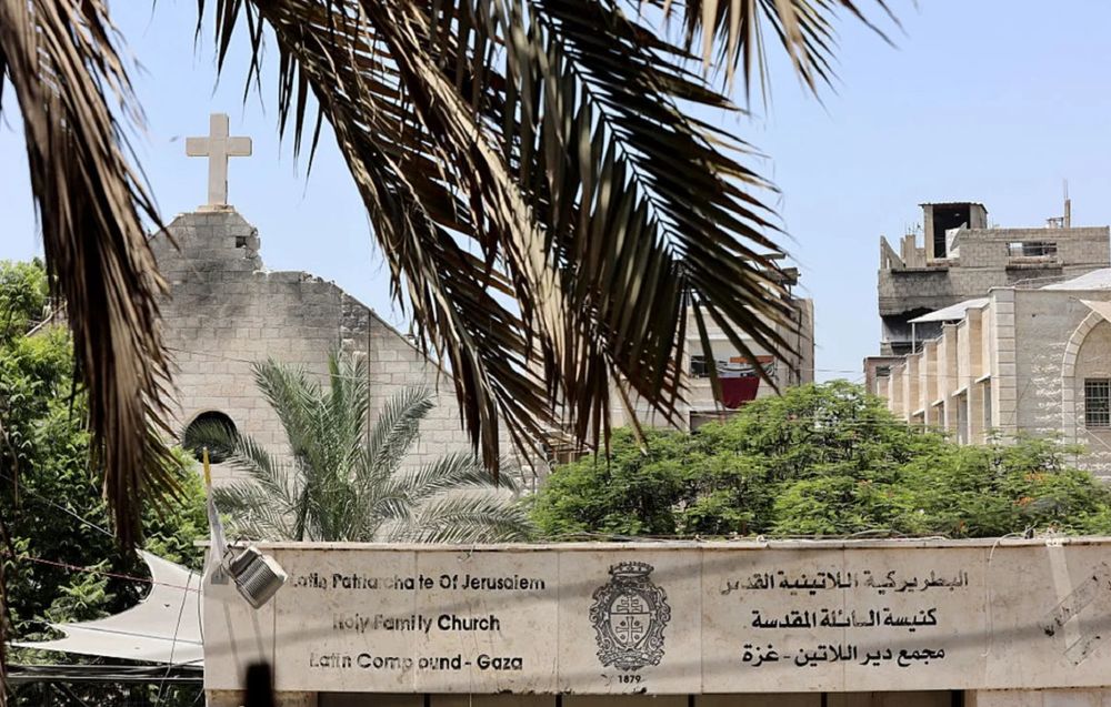 Iglesia católica destruida en Gaza por el bombardeo de Israel