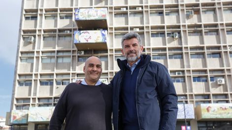 El intendente de Capital, Ulpiano Suárez, y el concejal Rafael Bazán, exPRO y ahora militante de la UCR.&nbsp;