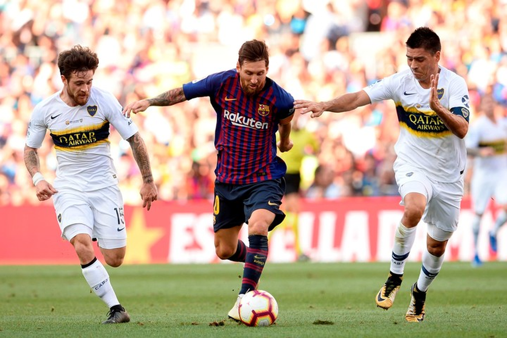Barcelona - Boca en el Camp Nou, en 2021