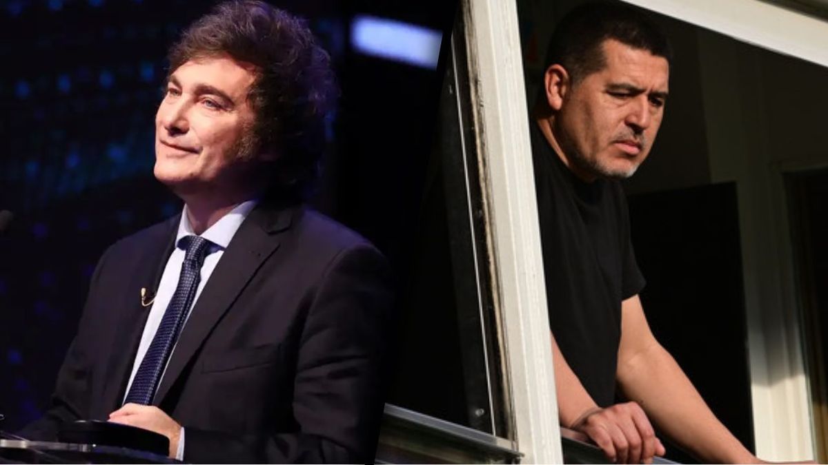 "La chicana de Javier Milei contra Juan román Riquelme: "Al presidente de Boca lo eligió un hincha de River"