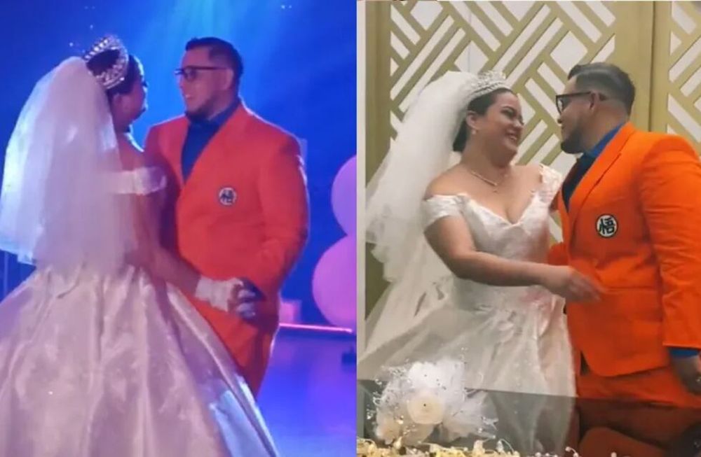 Un hombre se casó vestido de Dragon Ball y se hizo furor en las redes.