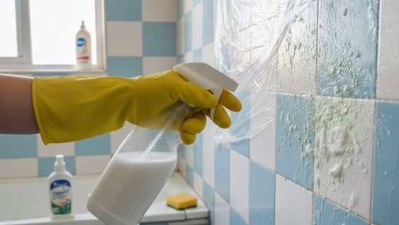 Esta fórmula económica recupera el aspecto original de vidrios y baldosas dentro del baño.