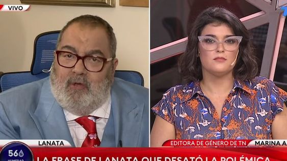Jorge Lanata y un debate con Marina Abiuso en TN por el culito de Stefanía Desiree Purita Díaz (Captura)