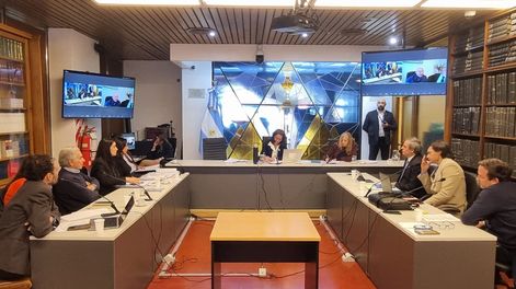 Audiencia judicial por la causa PAMI. Archivo Los Andes