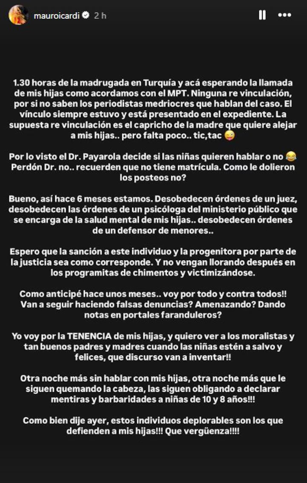 Las acusaciones de Mauro Icardi a Wanda Nara.