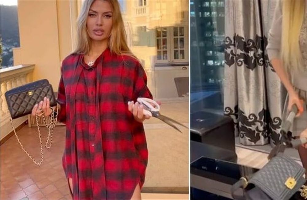 Influencers rusos decidieron cortar sus bolsas Chanel como protesta luego de que la marca decidiera no vender sus productos a Rusia.