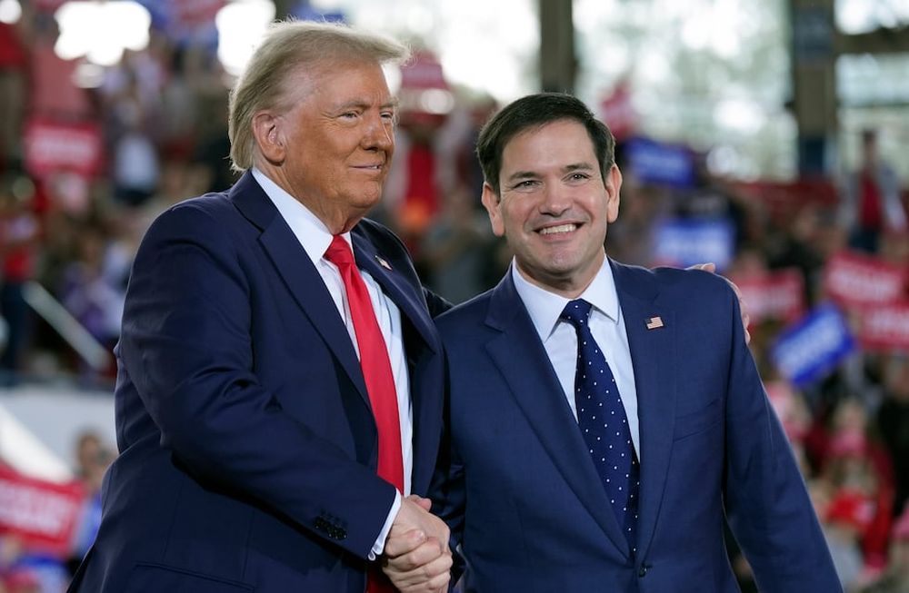 El presidente Donald Trump y su secretario de Estado, Marcos Rubio.