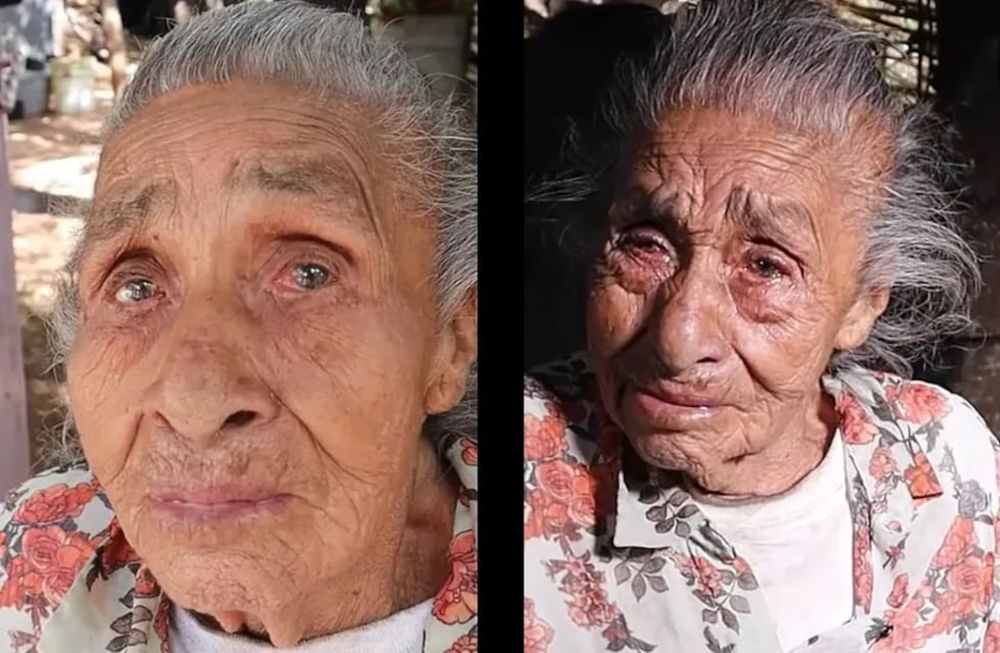 Una abuelita de 97 años llora porque sus 16 hijos la abandonaron: “No saben si vivo o no”. / Foto: gentileza