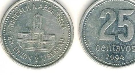 Cómo reconocer las monedas de 25 centavos que pueden valer hasta $15.000. / Foto: Gentileza