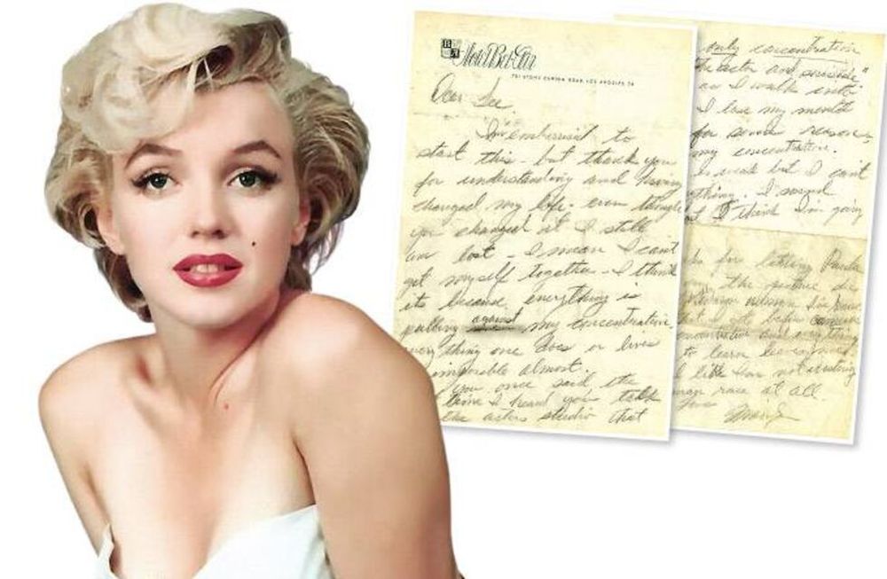 Las palabras de amor de Marilyn Monroe se vendieron al mejor postor