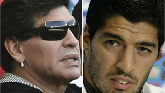Un hacha le cortó la mano a Maradona y los dientes a Luis Suárez