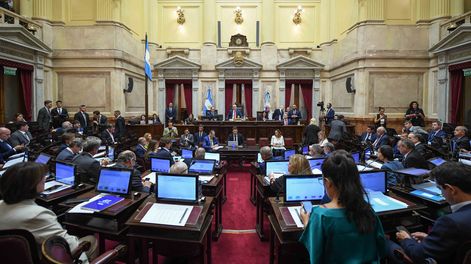 El oficialismo logró el quorum e inició la sesión donde se suspendió las PASO 2025. Luego, el Senado también aprobó el Juicio en Ausencia, los cambios en la figura de reincidencia y la Ley Anti Mafia. Foto: NA