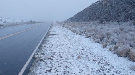 Nieve en las Altas Cumbres. (Policía Caminera)
