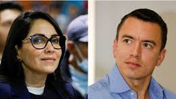 Luisa González y Daniel Noboa compiten hoy en segunda vuelta por la presidencia de Ecuador.