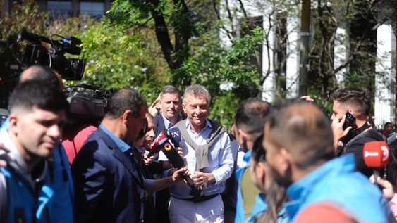 Macri, este domingo al ir a votar. (La Voz/Federico López Claro)
